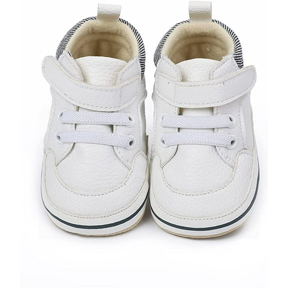Baby Boys Girls Oxford Shoes Hard Bottom Lace Up Sneaker PU Leather Moccasin Infant Toddler First Walker Uniform Dress Loafer Shoes 3-18 Months