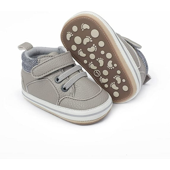 Baby Boys Girls Oxford Shoes Hard Bottom Lace Up Sneaker PU Leather Moccasin Infant Toddler First Walker Uniform Dress Loafer Shoes 3-18 Months