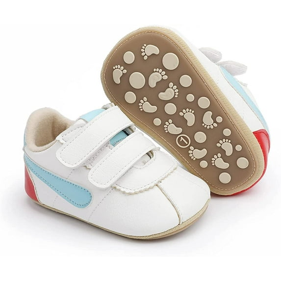 Baby Boys Girls Oxford Shoes Hard Bottom Lace Up Sneaker PU Leather Moccasin Infant Toddler First Walker Uniform Dress Loafer Shoes 3-18 Months