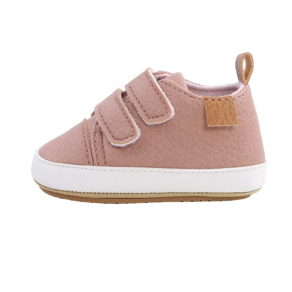 Baby Boys Girls PU Sneakers Toddler Anti-Slip Shoes Infant High-top First Walkers Newborn Crib Shoes