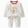 thumbnail image 1 of Baby Boys Girls Pajama Sets Toddler Long Sleeve Sleepwear Sets Rayon From Bamboo Pajamas Sets Pjs,Striped 6-12 Months 12-24 Months 2t 3t 4t 5t 6t 7t 8t 9t Children(White,6-7 Years), 1 of 5