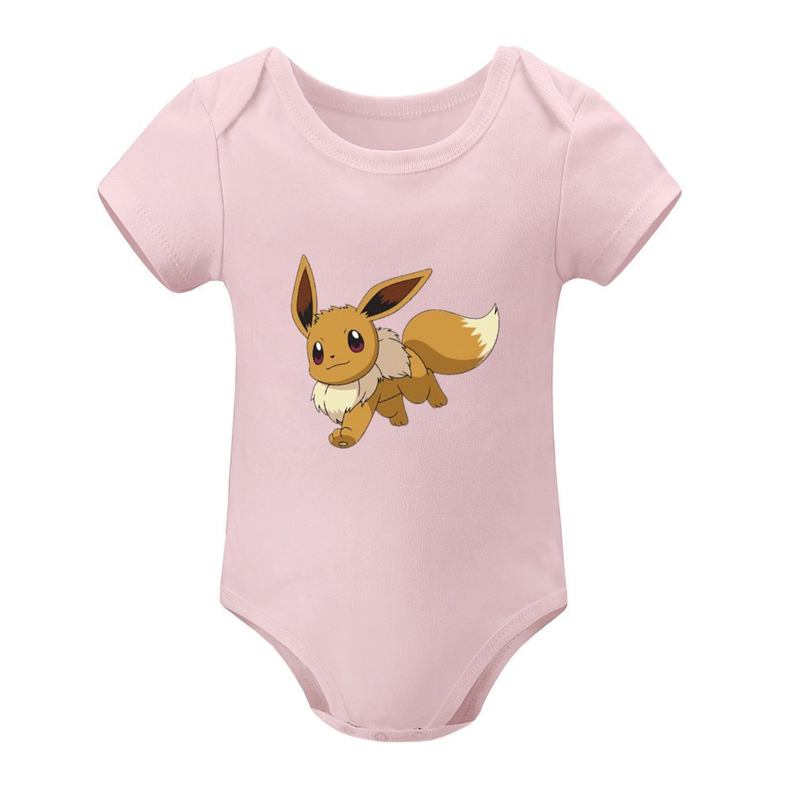 Baby Boys&Girls Pokemon Short Sleeves Light Pink Onesie Newborn