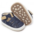 thumbnail image 1 of Baby Boys Girls Pu Leather Hard Bottom Walking Sneakers Toddler Rubber Sole First Walkers Infant Cartoon Slippers Crib Shoes, 1 of 6