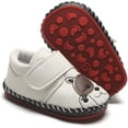thumbnail image 1 of Baby Boys Girls Pu Leather Hard Bottom Walking Sneakers Toddler Rubber Sole First Walkers Infant Cartoon Slippers Crib Shoes, 1 of 6