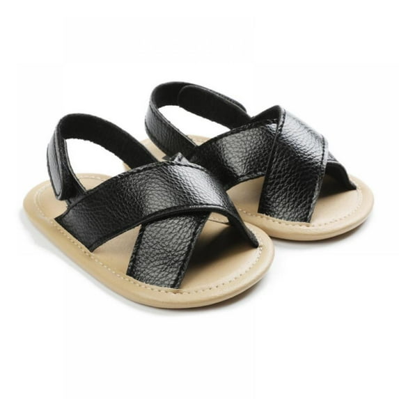 Baby Boys Girls Sandals Cotton Sole PU Leather First Walkers Infant Girls Boys Summer Shoes