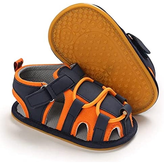 Baby Boys Girls Sandals Rubber Sole Outdoor First Walker Toddler Girls Boys Summer Shoes