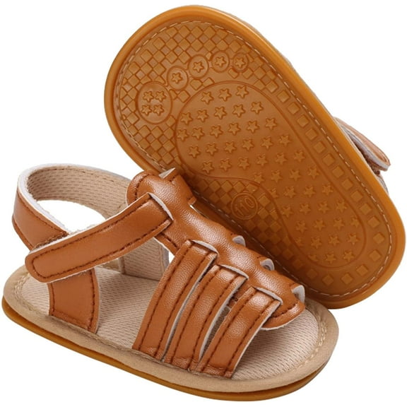 Baby Boys Girls Sandals Rubber Sole Outdoor First Walker Toddler Girls Boys Summer Shoes