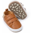 thumbnail image 1 of Baby Boys Girls Shoes Lace Up Leather Infant Sneakers Non Slip Rubber Sole Newborn Loafers Toddler First Walker Crib Shoes, 1 of 6