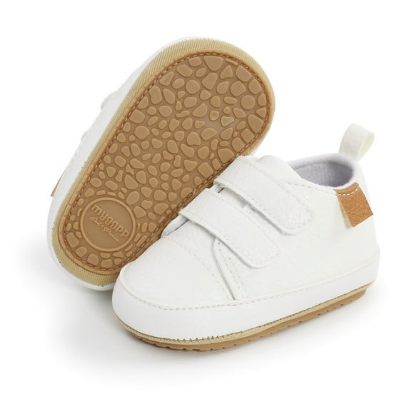 Baby Boys Girls Shoes Non-Slip Rubber Sole High-Top PU Leather Sneakers Infant First Walking Shoes Toddler Crib Shoes Newborn Flats.