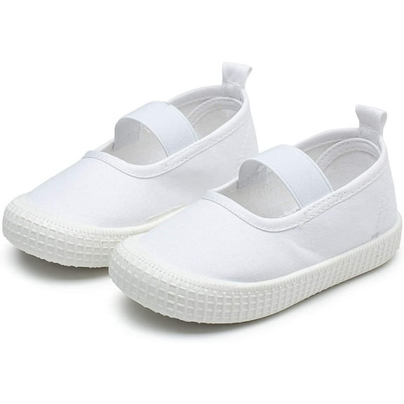 Baby Boys Girls Shoes Slip-on Casual Canvas Sneaker Flats for Toddler/Little Kid