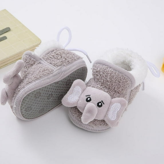 Baby Boys Girls Slippers Infant Booties Warm Baby Socks Shoes Newborn Crib Shoes Prewalkers