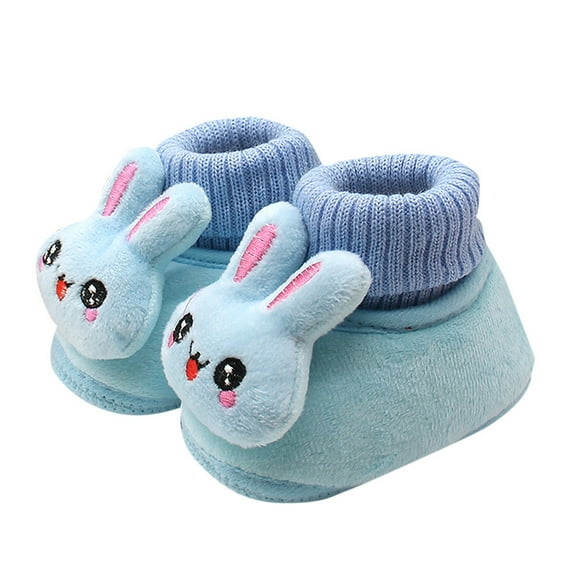 Baby Boys Girls Slippers Warm Cozy No Skid Home Slippers Toddler Crib Shoes Christmas Snow Boots for Kids Girl Boy 0-6 Months