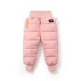 thumbnail image 1 of Baby Boys Girls Snow Pants Elastic Windproof Down Pants Lightweight Warm Winter Pants for Infant Toddler 9 Months-5T, 1 of 9