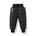 thumbnail image 1 of Baby Boys Girls Snow Pants Elastic Windproof Down Pants Lightweight Warm Winter Pants for Infant Toddler 9 Months-5T, 1 of 8