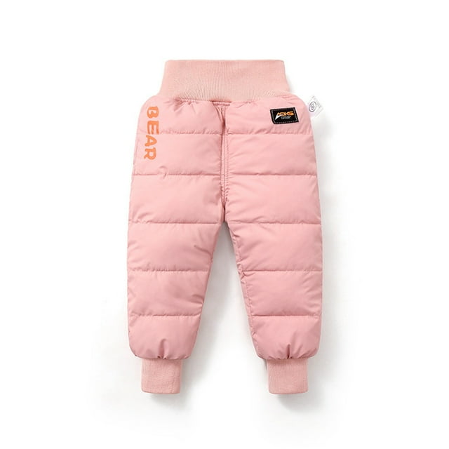 Baby Boys Girls Snow Pants Elastic Windproof Down Pants Lightweight Warm Winter Pants for Infant