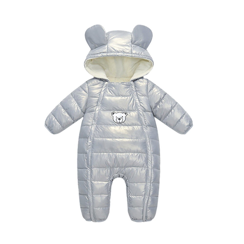 Baby Boys Girls Snowsuit, Infant Winter Clothes, Newborn Hooded Jacket