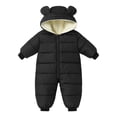 thumbnail image 1 of Baby Boys Girls Snowsuit Warm Jumpsuit Windproof Puffer Romper Winter Coat with Hoods, 1 of 8