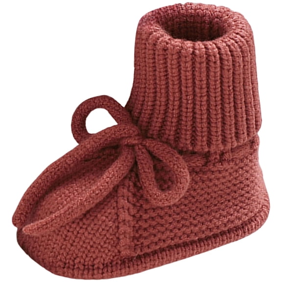 Baby Boys Girls Sock Shoes Newborn Fuzzy First Walking Shoes Toddler Winter Warm Non Slip Knit Ankle Booties