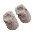 thumbnail image 1 of Baby Boys Girls Soft Plush Slippers Animal Boots Toddler Infant Crib Shoes Winter House Shoes,Color:Grey,Size:0-3 Months, 1 of 3