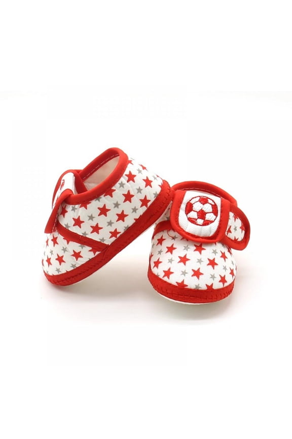 Baby Boys Girls Star Non-Skid Indoor Slipper Toddler Soft Sole First Walkers Infant Cartoon Slippers Crib Shoes 3-12 Months