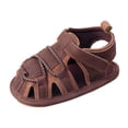 thumbnail image 1 of Baby Boys Girls Summer Beach Sandals Breathable Athletic Anti-Slip Soft Sole First Walking Crib Shoes,Coffee, 1 of 6
