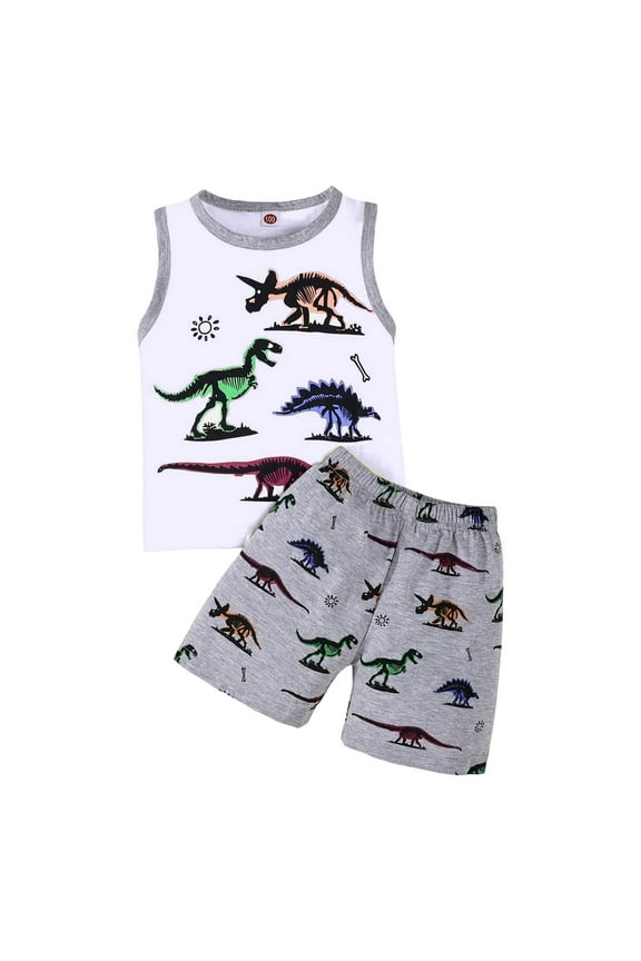 Baby Boys Girls Summer Outfit Set Cartoon Polo Shirt Shorts 12-18 Months 18-24 Months 2-3 Years Cotton Jersey Pullover Daily Wear Skin Friendly (18-24 Months,White)