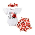 Baby Boys Girls Summer Outfits Letter Pattern Short Sleeve Bodysuit