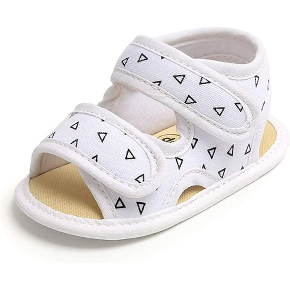 Baby Boys Girls Summer Sandals 2 Straps Anti Slip Soft Sole Beach Infant Shoes Toddler First Walker Newborn Crib Shoes(3-18Months)