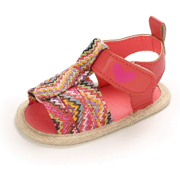 Baby Boys Girls Summer Sandals Non-Slip Soft Sole Infant Slippers Cotton Crib Shoes for Toddler First Walkers