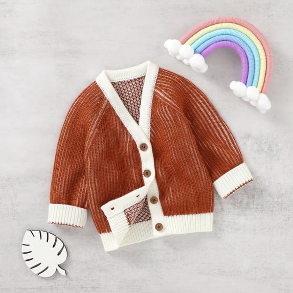 Baby Boys Girls Sweaters Cardigans Pure Color Long Sleeve Knitted Newborn Infant Kids Outerwear Jackets & Coats Children Costume