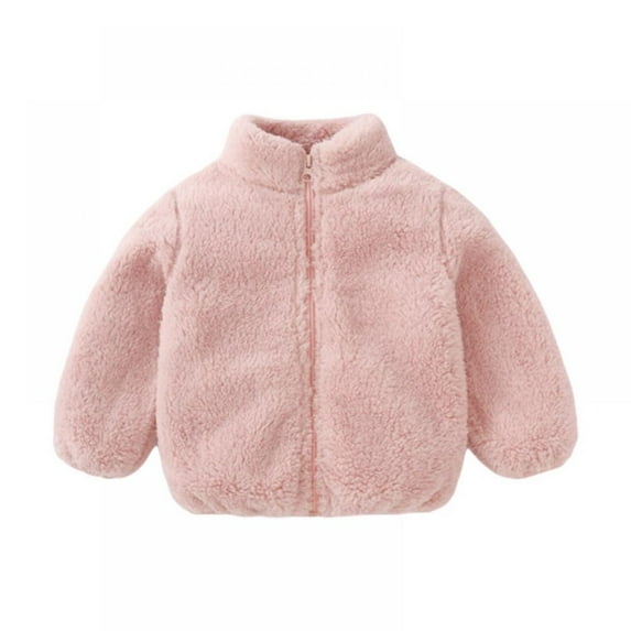 Baby Boys Girls Toddler Fleece Winter Warm Solid Color Coat Cute Sweater Thick Clothes 3-4 Years