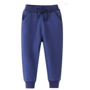 Baby Boys Girls Toddler Sweatpants 2T Elastic Waist Drawstring Baby Pants with Pockets Comfortable Cinch Bottom Sweatpants Solid Color Active Jogger Trousers Clearance