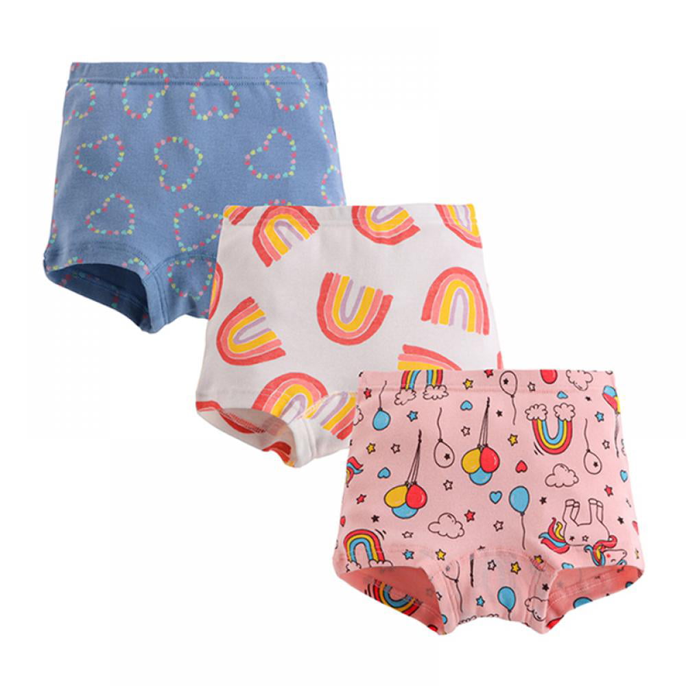 Baby Boys Girls Underwear, Cotton Briefs Soft Breathable Printed Panties  2-10Y 3pcs/lot 