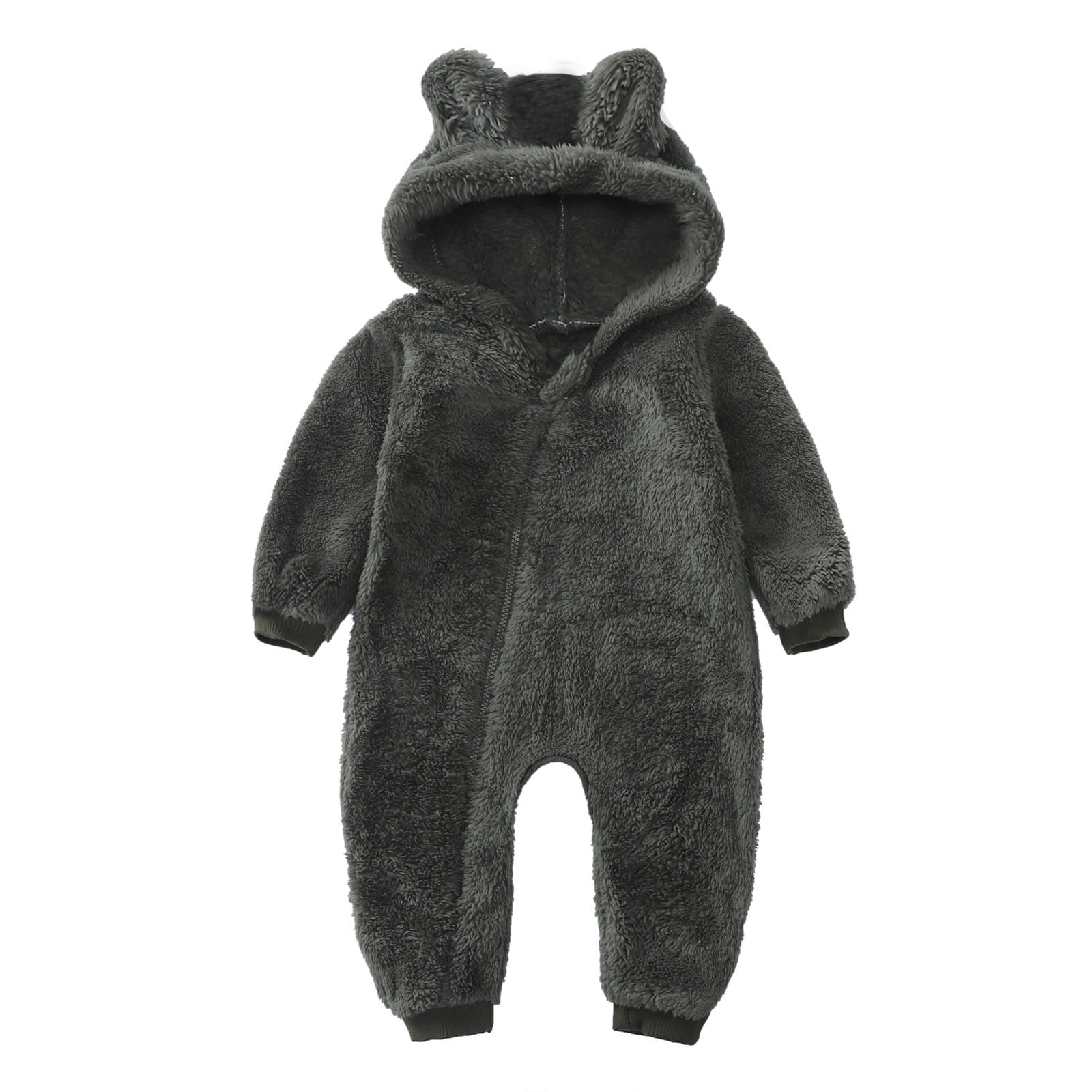 Baby Boys Girls Warm Hooded Coat Thick Baby Snowsuit Infant Jumpsuit