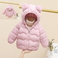 thumbnail image 1 of Baby Boys Girls Winter Coat Baby Boys Puffer Coat Pink Bear Ear Cute Jackets Windproof Down Jacket for Baby Kids Winter Jacket Baby Boy Clothes 18-24M, 1 of 5