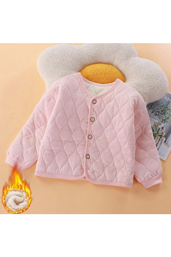 Baby Boys Girls Winter Coat Cartoon Printed Solid Color Lightweight Coat Windproof Down Jacket for Baby Girls Toddler Girls Spring Jacket 18-24 Months