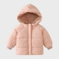 thumbnail image 1 of Baby Boys Girls Winter Coat Cute Hooded Jackets with Pockets Lightweight Puffer Coat Girls Fall Jacket 9-12 Months, 1 of 5