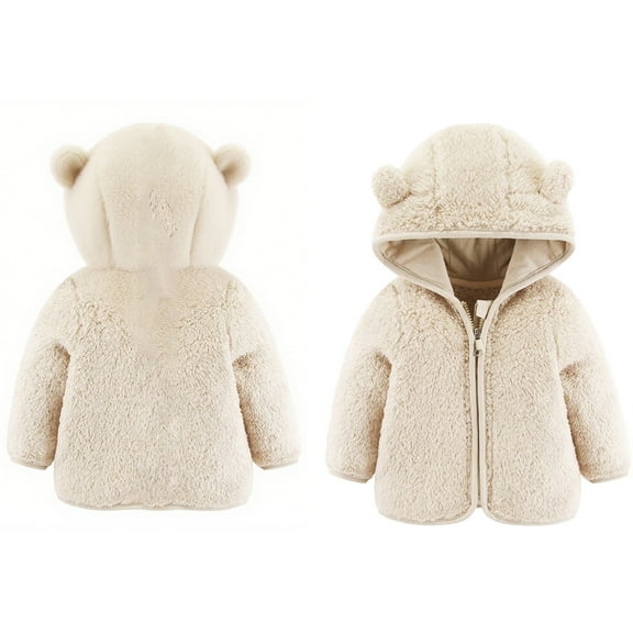 Baby Boys Girls Winter Coat Baby Hoodie with Bear Ear for Baby Boys Baby Boy Jacket Winter Clothes 6-12 Months