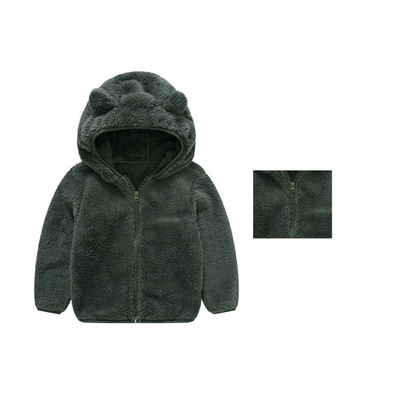 Baby Boys Girls Winter Coat Baby Hoodie with Bear Ear for Baby Kids Winter Jacket Baby Winter Clothes 2-3 Years