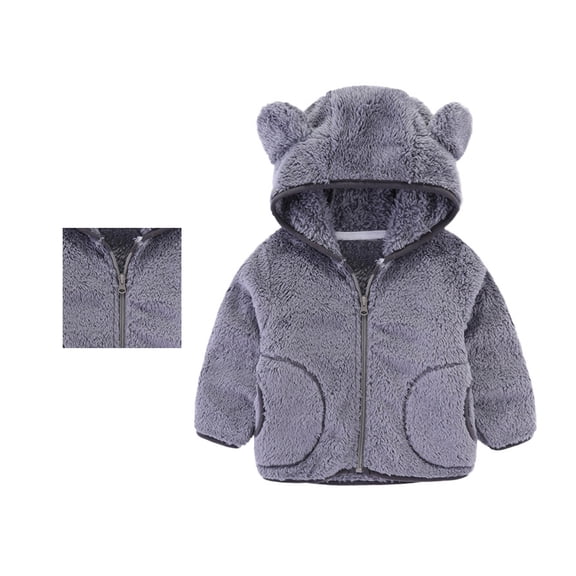 Baby Boys Girls Winter Coat Baby Hoodie with Bear Ear for Baby Thick Parka Baby Winter Clothes 3-4 Years