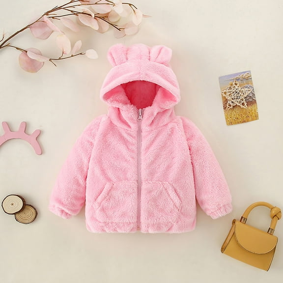 Baby Boys Girls Winter Coat Bear Ear Cute Jackets for Baby Toddler Puffer Jacket Winter Baby Girl Clothes 12-18 Months