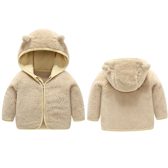 Baby Boys Girls Winter Coat Bear Ear Cute Jackets for Kids Baby Child Winter Coat Warm Thick Clothes 2-3 Years