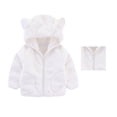 thumbnail image 1 of Baby Boys Girls Winter Coat Bear Ear Hooded Jacket for Baby Boys Toddler Girls Fall Jacket Warm Thick Clothes 1-2 Years, 1 of 5