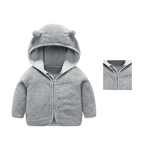 Baby Boys Girls Winter Coat Jacket Cute Bear Ear with Hoods for Baby Winter Warm Outwear Jacket Coat Baby Clothes 12-18 Months