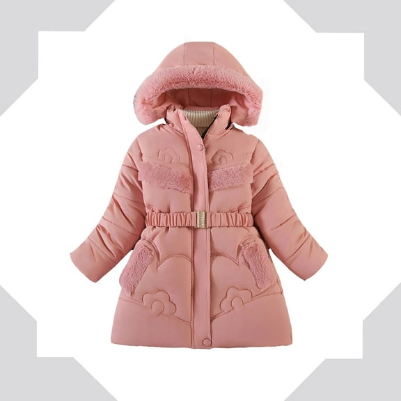 Baby Boys Girls Winter Coat,Kids Puffer Coat Mid-length Hooded Jacket Zipper Windproof Jacket Outwear For Baby Kids Baby Boy Jacket Winter Baby Girl Clothes