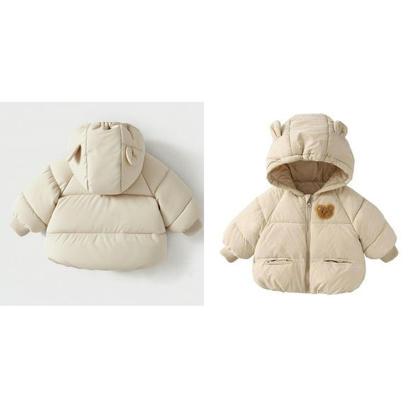 Baby Boys Girls Winter Coat,Little Boys Girls Puffer Coat Bear Ear Cute Jackets Zipper Up Down Coats for Kids Baby Boys Puffer Jacket Kids Winter Baby Girl Clothes