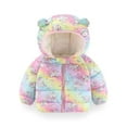 thumbnail image 1 of Baby Boys Girls Winter Coat Little Boys Girls Puffer Coat Cute Bear Hooded Jacket Zipper Up Down Coats for Baby Girls Winter Warm Outerwear Baby Boy Clothes 2-3 Years, 1 of 2
