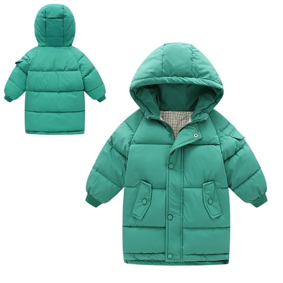Baby Boys Girls Winter Coat,Little Boys Girls Puffer Coat Mid-length Hooded Jacket Zipper Windproof Jacket Outwear For TeenBaby Girls Teen Girls Fall Jacket