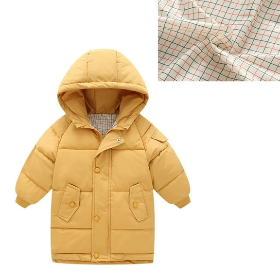 Baby Boys Girls Winter Coat,Little Boys Girls Puffer Coat With Mid-length Hoods Windproof Down Jacket For Kids Baby Girls Child Winter Coat Baby Winter Clothes
