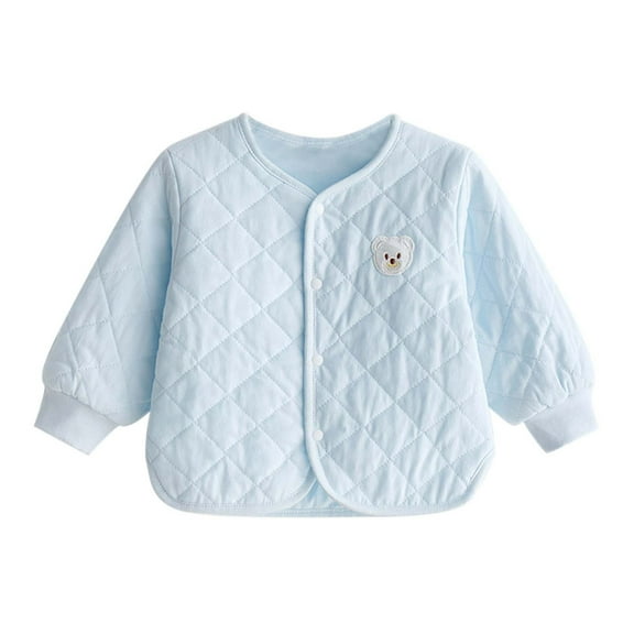 Baby Boys Girls Winter Coat Solid Color Cartoon Printed Lightweight Coat Windproof Jacket for Baby Girls Clothes Winter 18-24 Months